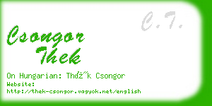 csongor thek business card